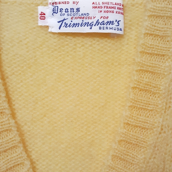 Vintage wool argyle motif knit vest sz S - Picture 3 of 3